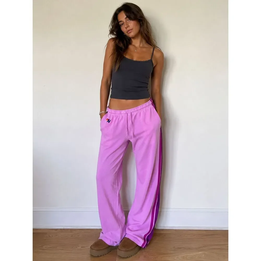 AVIATOR NATION Pink Sweatpants Joggers Pants Trousers    Women's Size XL